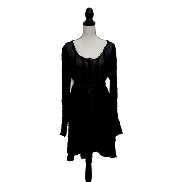 Karl Lagerfeld Illusion-Sleeve A-Line Dress size 10 - Picture 1 of 6